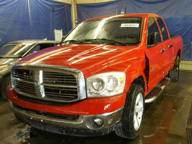 1D7HA18NX8J114881 - 2008 DODGE RAM 1500 S RED photo 2