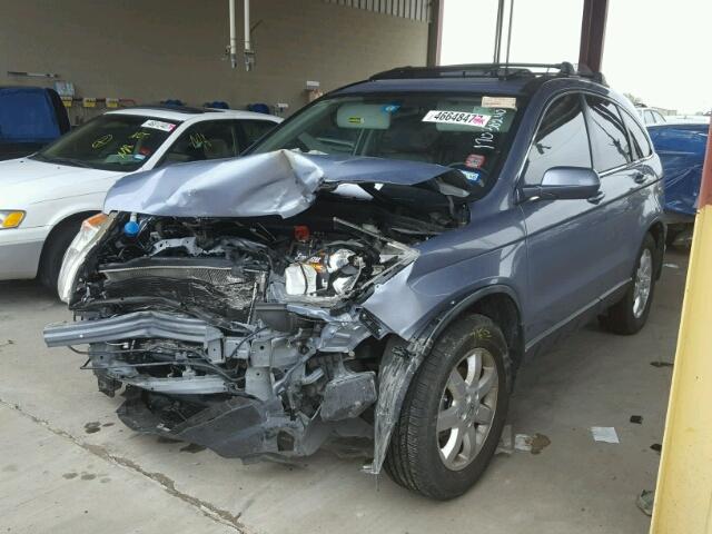 JHLRE38749C004921 - 2009 HONDA CR-V EXL BLUE photo 2