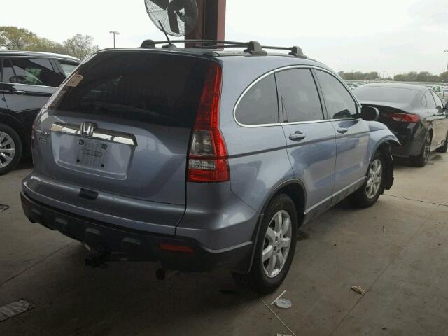 JHLRE38749C004921 - 2009 HONDA CR-V EXL BLUE photo 4