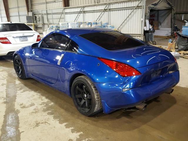 JN1AZ34DX6M310654 - 2006 NISSAN 350Z COUPE BLUE photo 3