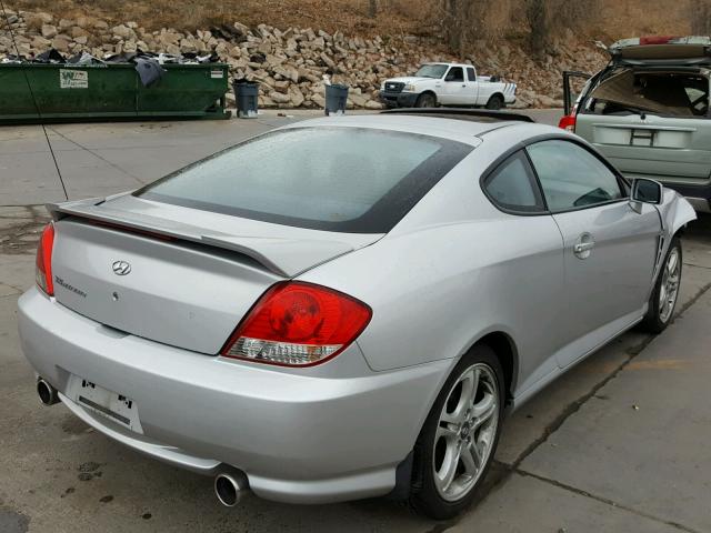 KMHHM65D46U194034 - 2006 HYUNDAI TIBURON GS SILVER photo 4