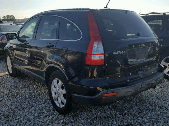 JHLRE38767C081285 - 2007 HONDA CR-V EXL BLACK photo 3