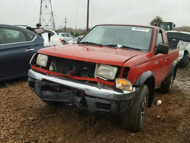 1N6ED26Y5YC332767 - 2000 NISSAN FRONTIER K RED photo 2