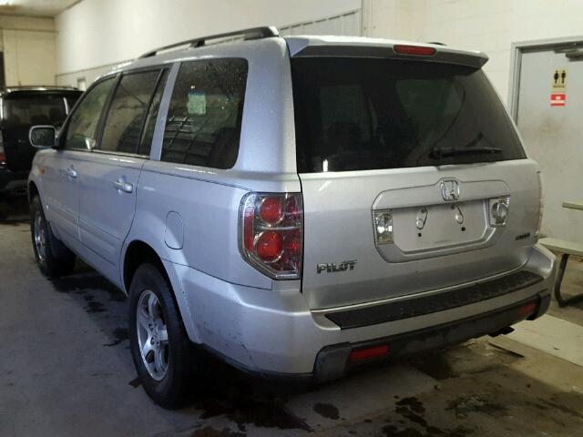 5FNYF18378B051580 - 2008 HONDA PILOT SE SILVER photo 3