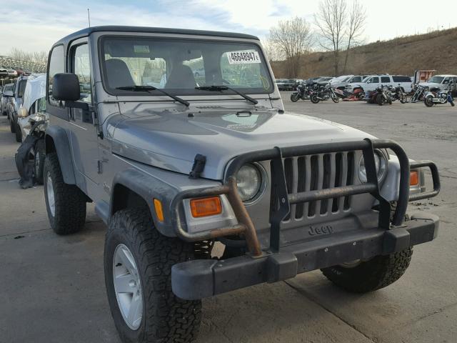 1J4FA49S8YP740279 - 2000 JEEP WRANGLER / GRAY photo 1