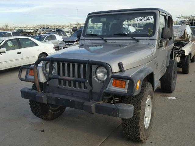 1J4FA49S8YP740279 - 2000 JEEP WRANGLER / GRAY photo 2