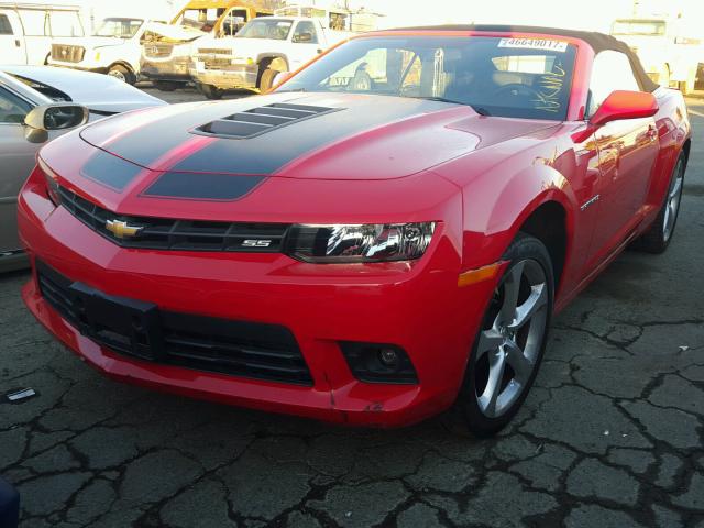 2G1FK3DJ3E9316636 - 2014 CHEVROLET CAMARO 2SS RED photo 2