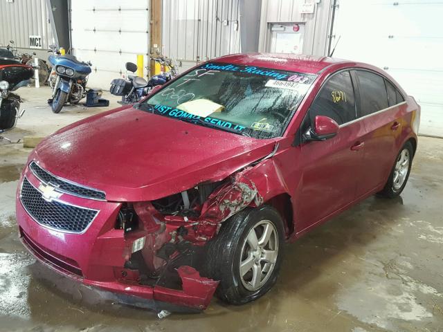 1G1PG5S98B7261687 - 2011 CHEVROLET CRUZE LT RED photo 2