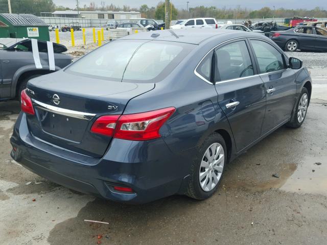 3N1AB7AP9GL682461 - 2016 NISSAN SENTRA S BLUE photo 4