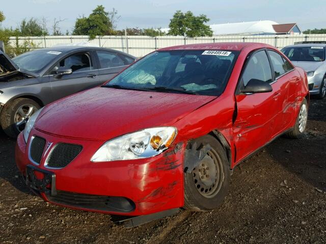 1G2ZF58B374218630 - 2007 PONTIAC G6 VALUE L RED photo 2