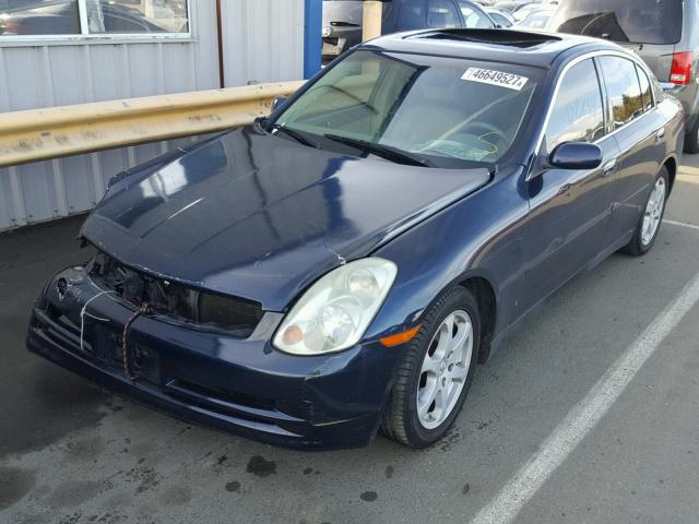 JNKCV51E94M612362 - 2004 INFINITI G35 BLUE photo 2