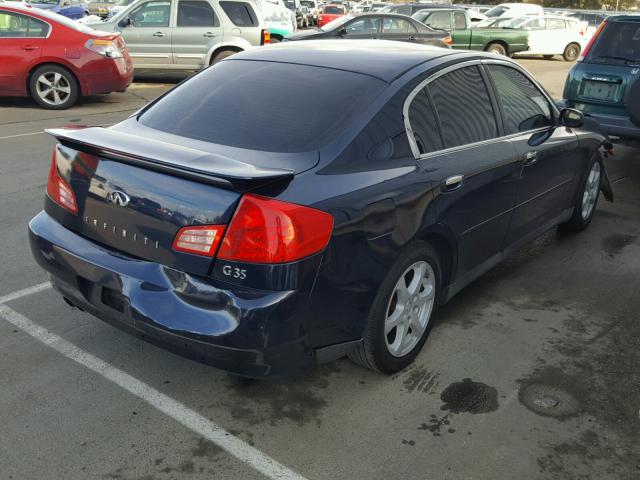 JNKCV51E94M612362 - 2004 INFINITI G35 BLUE photo 4