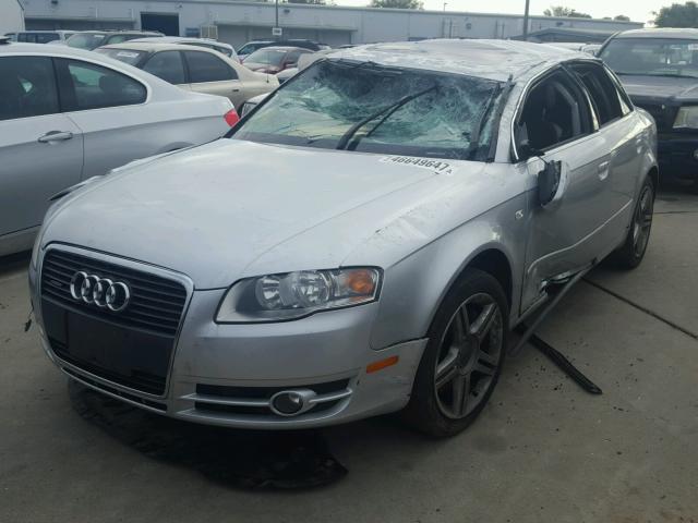 WAUDF78E37A145186 - 2007 AUDI A4 2.0T QU SILVER photo 2