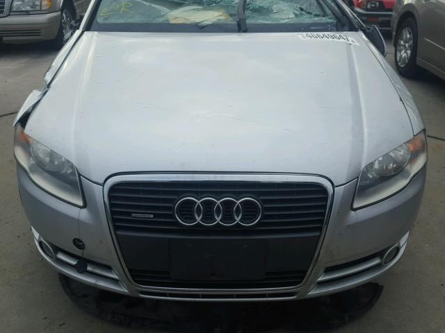 WAUDF78E37A145186 - 2007 AUDI A4 2.0T QU SILVER photo 7