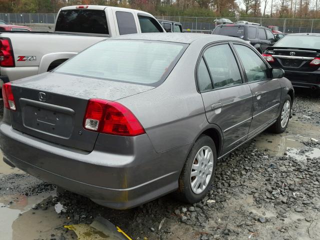 2HGES16684H555041 - 2004 HONDA CIVIC LX GRAY photo 4