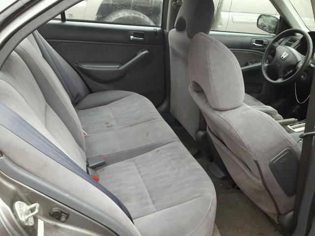 2HGES16684H555041 - 2004 HONDA CIVIC LX GRAY photo 6