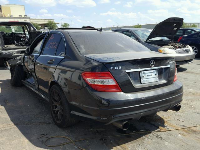 WDDGF77X69F236435 - 2009 MERCEDES-BENZ C 63 AMG BLACK photo 3