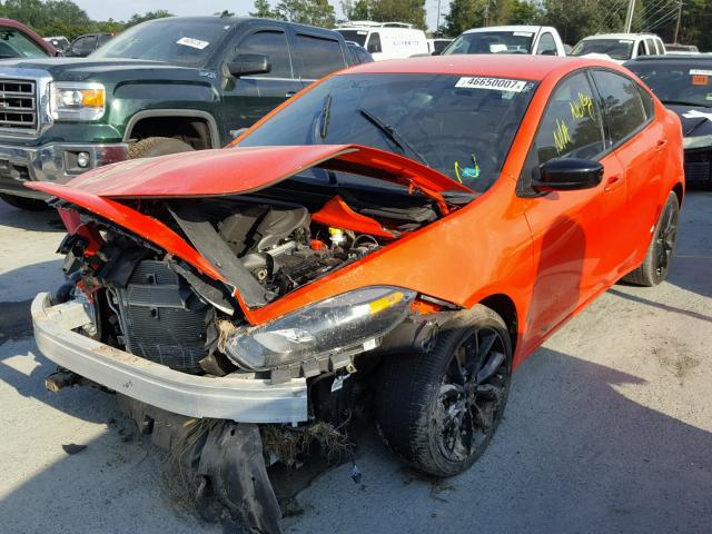 1C3CDFBB0GD749892 - 2016 DODGE DART SXT ORANGE photo 2