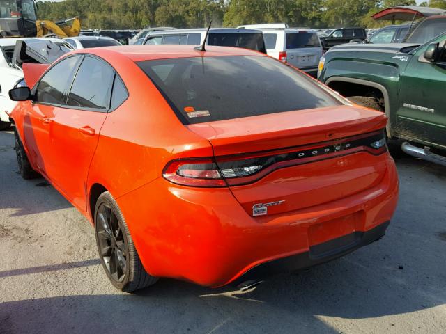 1C3CDFBB0GD749892 - 2016 DODGE DART SXT ORANGE photo 3