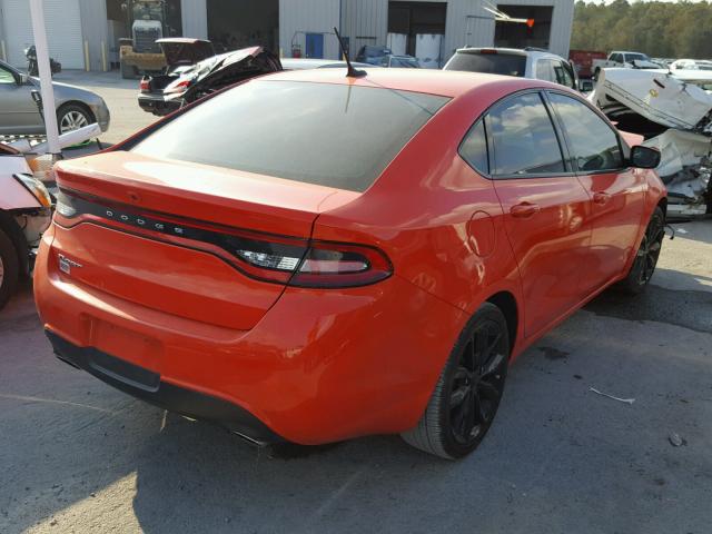 1C3CDFBB0GD749892 - 2016 DODGE DART SXT ORANGE photo 4