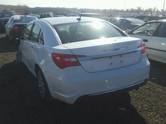 1C3CCBCG1CN321971 - 2012 CHRYSLER 200 LIMITE WHITE photo 3