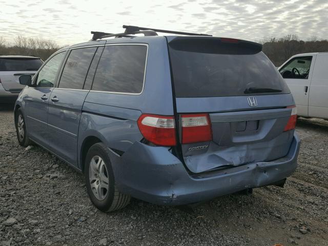 5FNRL38716B115282 - 2006 HONDA ODYSSEY BLUE photo 3