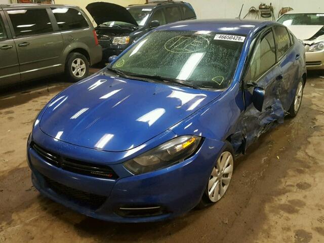 1C3CDFBB4ED868719 - 2014 DODGE DART SXT BLUE photo 2