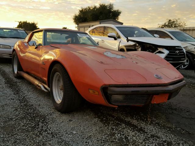 1Z37J4S406493 - 1974 CHEVROLET CORVETTE ORANGE photo 1