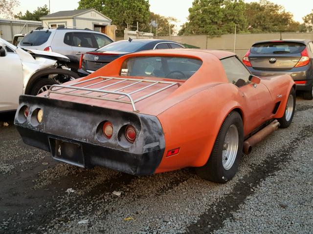 1Z37J4S406493 - 1974 CHEVROLET CORVETTE ORANGE photo 4