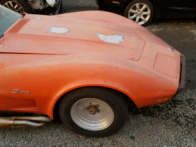 1Z37J4S406493 - 1974 CHEVROLET CORVETTE ORANGE photo 9