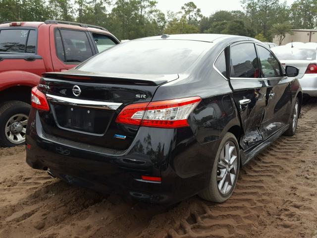 3N1AB7AP4EY312423 - 2014 NISSAN SENTRA S BLACK photo 4