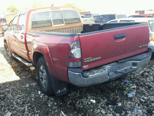 3TMMU4FN8CM038819 - 2012 TOYOTA TACOMA DOU RED photo 3