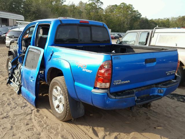 3TMJU62N77M029362 - 2007 TOYOTA TACOMA DOU BLUE photo 3