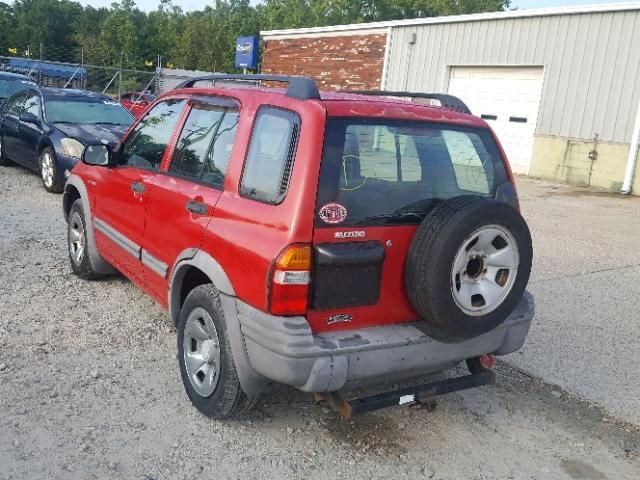 2S3TE62V146102951 - 2004 SUZUKI VITARA LX RED photo 3