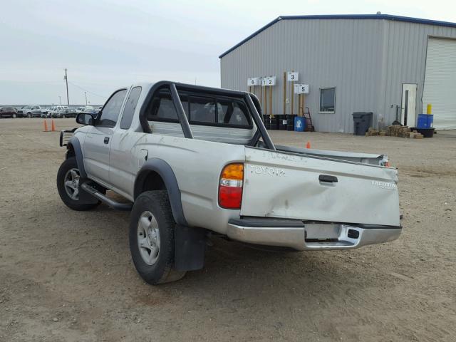 5TESM92N92Z143848 - 2002 TOYOTA TACOMA XTR SILVER photo 3