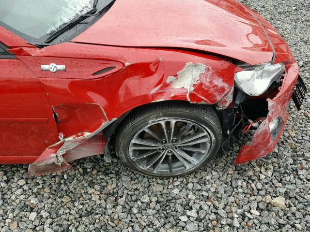 JF1ZNAA1XE9704026 - 2014 TOYOTA SCION FR-S წითელი ფოტო 9