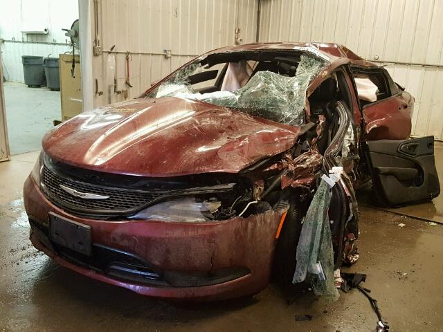 1C3CCCDG7FN678600 - 2015 CHRYSLER 200 S MAROON photo 2