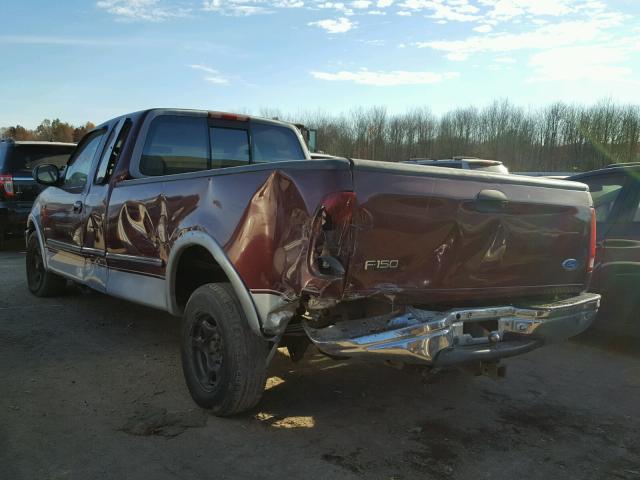 1FTEX17L9VNB80256 - 1997 FORD F150 MAROON photo 3