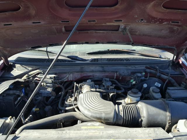 1FTEX17L9VNB80256 - 1997 FORD F150 MAROON photo 7