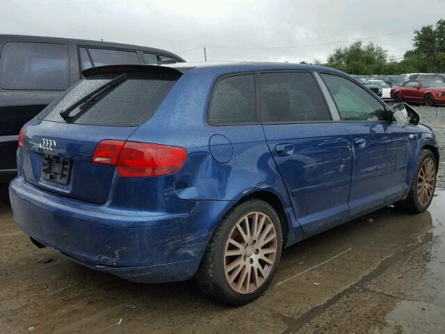 WAUMF78P26A002018 - 2006 AUDI A3 2.0 SPO BLUE photo 4