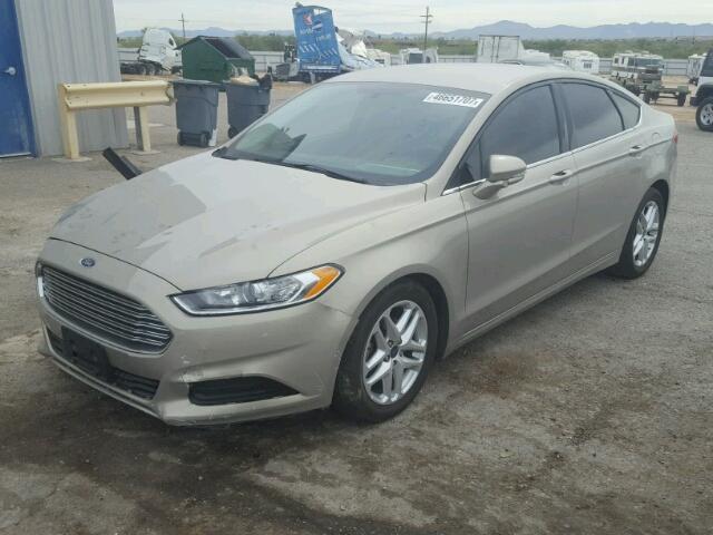 3FA6P0H77GR151005 - 2016 FORD FUSION SE GOLD photo 2