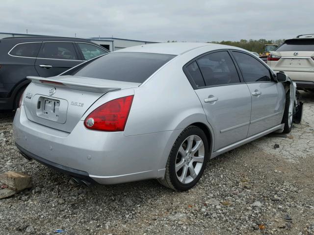 1N4BA41E37C862022 - 2007 NISSAN MAXIMA SE SILVER photo 4