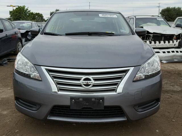 3N1AB7AP4FL646062 - 2015 NISSAN SENTRA S GRAY photo 9