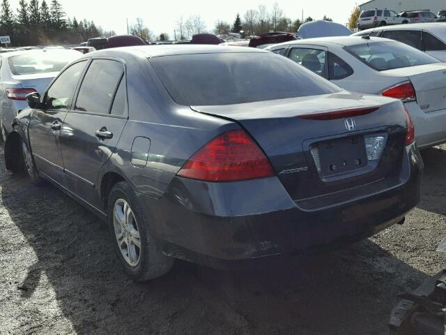 1HGCM561X7A814497 - 2007 HONDA ACCORD VAL GRAY photo 3