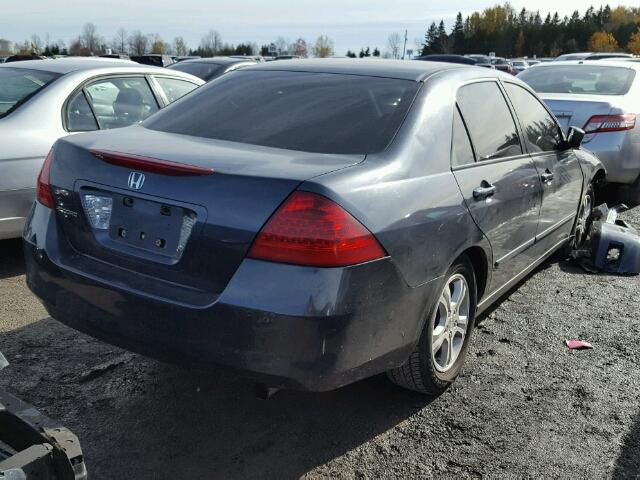 1HGCM561X7A814497 - 2007 HONDA ACCORD VAL GRAY photo 4