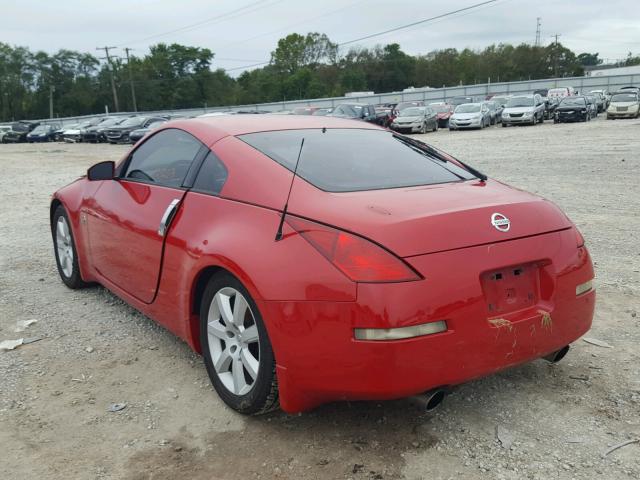 JN1AZ34D44T165632 - 2004 NISSAN 350Z COUPE RED photo 3