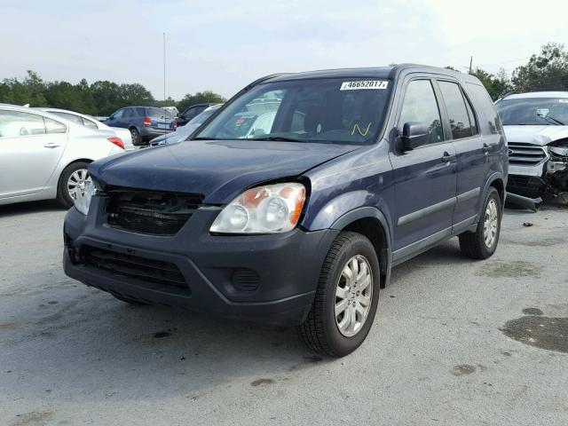 SHSRD78856U428521 - 2006 HONDA CR-V BLUE photo 2