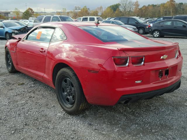 2G1FE1E30D9129591 - 2013 CHEVROLET CAMARO LS RED photo 3