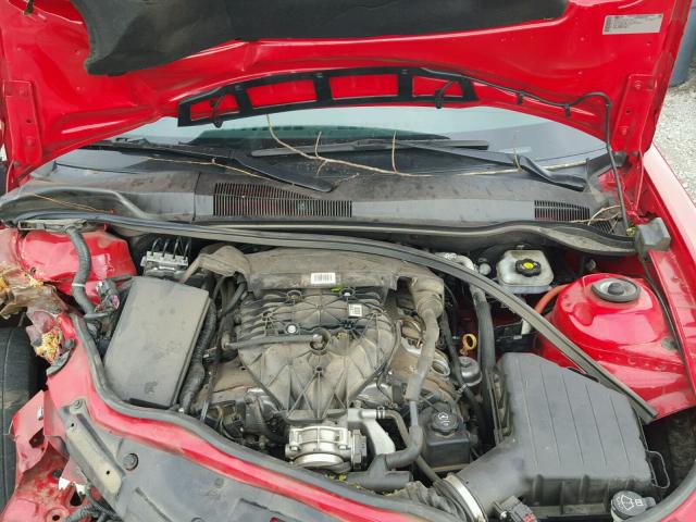 2G1FE1E30D9129591 - 2013 CHEVROLET CAMARO LS RED photo 7