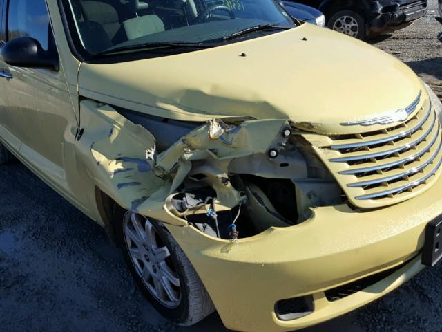 3A4FY58B47T603496 - 2007 CHRYSLER PT CRUISER YELLOW photo 9